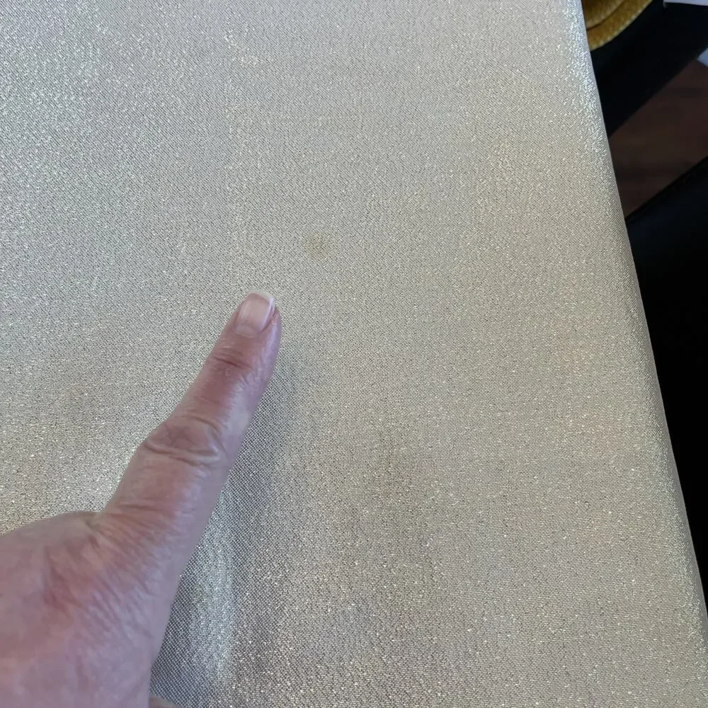 Christmas Holiday Glitter Tablecloth Rectangular Gold 57